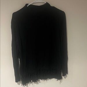 Black Fringe Sweater